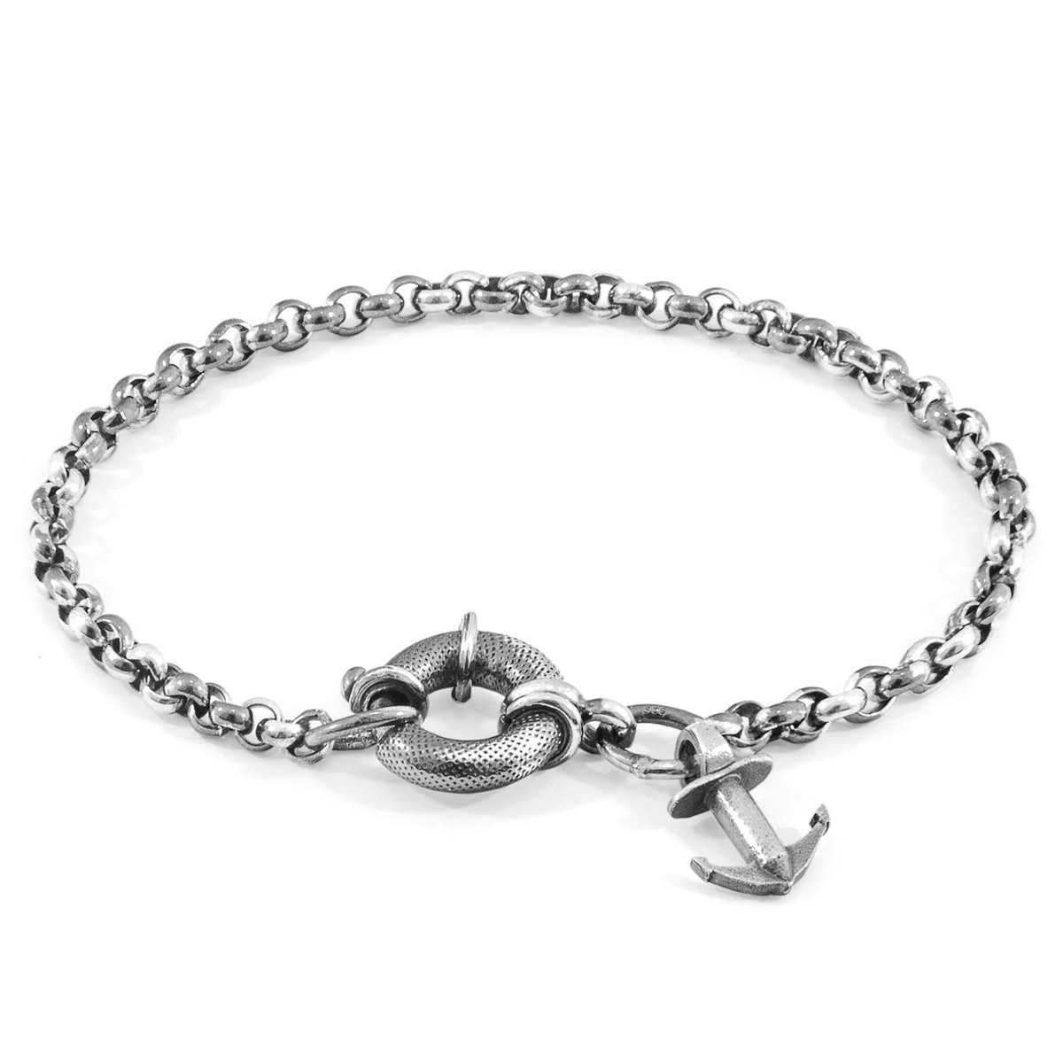 Clyde II Anchor Silver Chain Bracelet