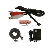 CCTV Tiny Microphone Voice Pick up Device with 65FT cable and power adapter