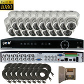 True High Definition Full HD 16CH 1080P DVR system with 16 2Megapixel Vandal Dome Camera  --- H80P16K2T03W-16
