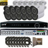 High Definition Full HD 16CH 1080P DVR system with 12 2Megapixel Bullet Camera Network Remote Viewing --- H80P16K2T56W-12KIT