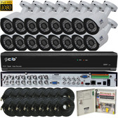 True Full Hybrid 16CH 5M DVR Security System with 16x5-Megapixel Bullet Color Camera Network Remote Viewing