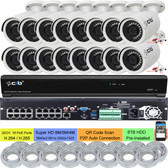 16CH NVR 16xPOE 8MP/5MP/4MP H.265,HDMI 4K Output, 16x5MP H.265 POE Weatherproof VandalProof Bullet IP Cameras  6TB HDD