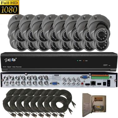 True Full HD-TVI/AHD/IP/960H Hybrid 16CH 1080P DVR Security System