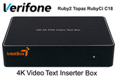 Verifone Ruby2, Topaz IntekBox Text Inserter HD 4K Network IP Camera Camera Solution