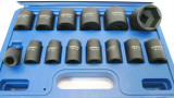 Shallow Impact Socket Set 14pc 1/2 Inch Drive 10 to 32mm Six point Hex US PRO 1679