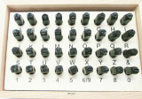 36pc 3mm Letter and Number Stamps  Punch Set  New  HB273