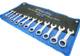 12pc Stubby Metric Ratchet Combi Spanners Wrench  8mm to 19mm US Pro 2045
