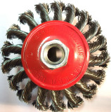 Twist Knot Wire Brush / Wheel For 115mm Angle Grinder ( X 2 ) TZ  WB005