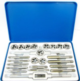 UNF (AF) and UNC Tap and Die 24pc Set Imperial with Metal Case TP103