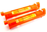 2pc Line Level Set with Impact Resistant Vial Orange High Visibility  New LV065