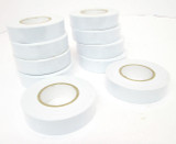 White Insulating / Insulation Electrical Tape 19mm x 20m Pack of 10 AD003 W