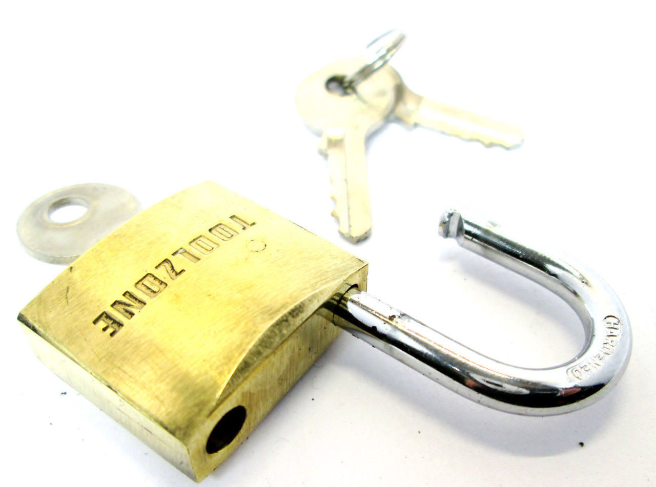 25 mm Hd Brass Padlock Hardened Shackle With 3 Keys New TZ LK014