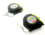 1M Tape Measure Key Ring  (Set Of Two) Measuring Tapes  New MS139