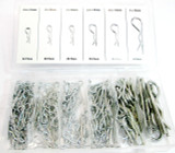 R Clips Hair Pin Hitch Lynch Cotter Assortment Kit 150pc HW174