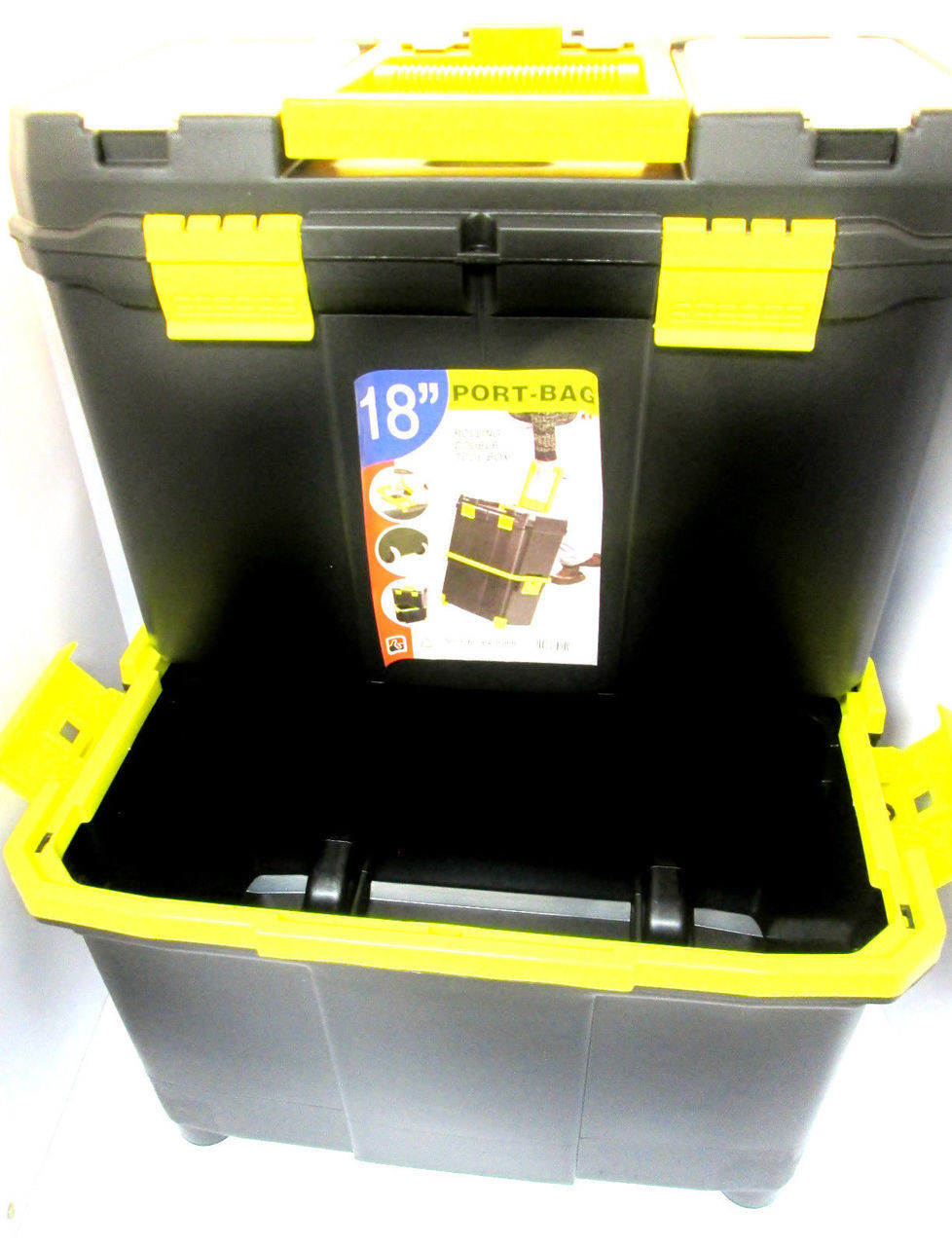 18" Mobile Organiser / Double Toolbox With Inner Tray TZ TB088 New