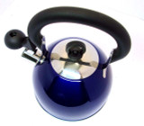 2.5L Stainless Steel Whistling Kettle Blue Camping Caravanning Kettles 11172C