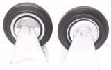 6" (150mm) Rubber Fixed Castor Wheels Trolley Furniture Caster (2 Pack) RM014