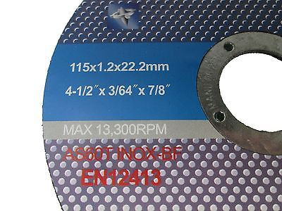 50 Pack Stainless Steel Cutting Discs 115 x 1.2 x 22.2mm Angle Grinder AB037