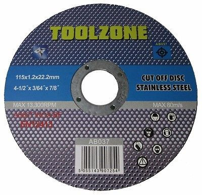 10 pack Stainless Steel Cutting Discs 4-1/2" 115mm Angle Grinder AB037