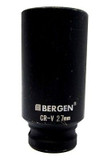 BERGEN 27mm 1/2" Dr 6pt Deep Impact Socket Single Socket Sockets 1338