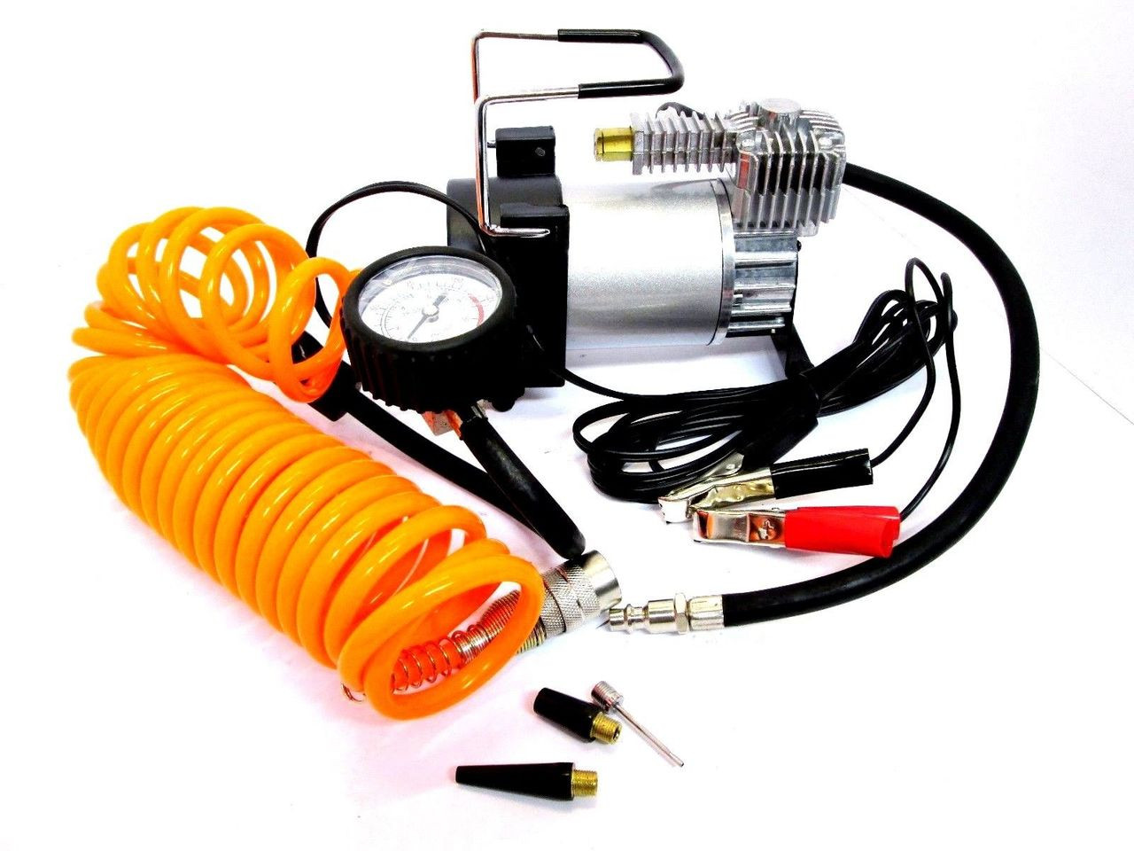 Portable Air Compressor Tyre Inflator 12v Heavy Duty Electric Clip Battery AU034 