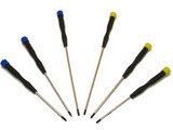 Hand ToolsScrewdrivers6 Piece Colour Coded Long Precision Screwdriver Set Philips Slotted SD213