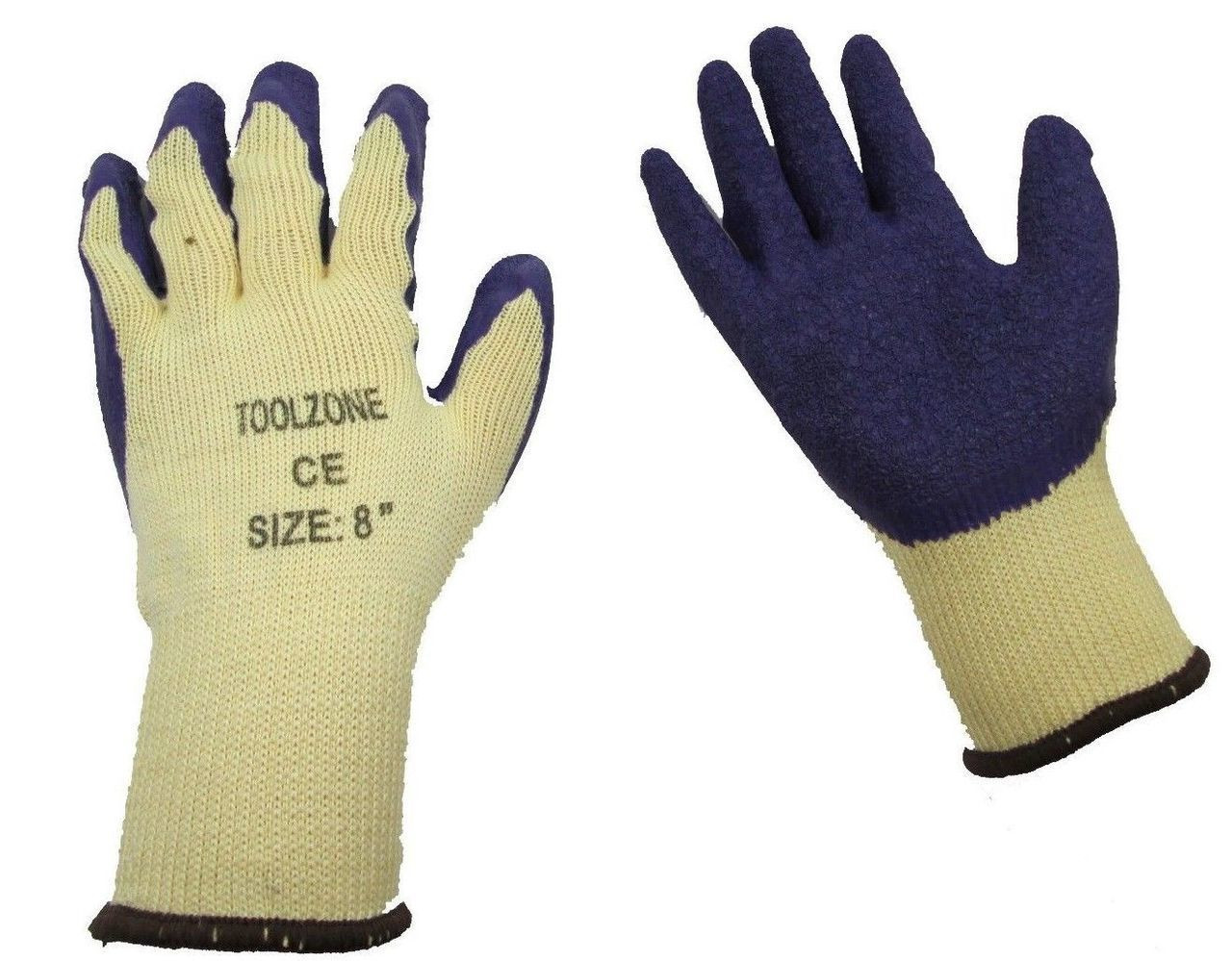 Ladies 8" Small Latex Dipped Gardening Work Gloves Purple S 3/5/10 Pack GL038