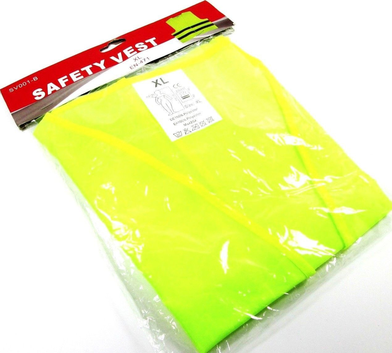 Hi Vis Safety Vest High Visibility Reflective Sleeveless Jacket XL SV001-B