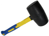 32oz Black Rubber Mallet 70% Fibreglass Handle Hammer Non Marking Camping HM010
