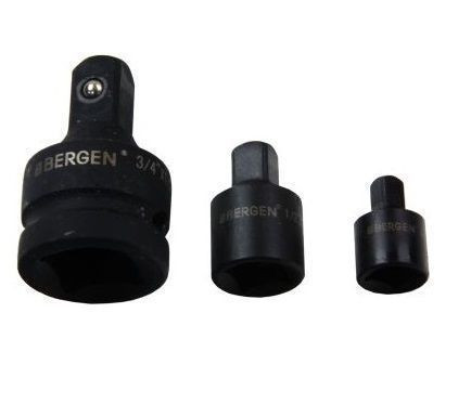 Socket Adapter Adaptor Impact Reducer Ratchet Set 3pc 3/4" - 1/4" Bergen 1479