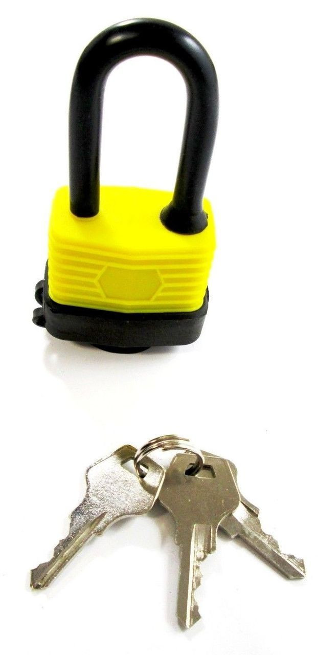 40mm Waterproof Padlock Weather Resistant Shed Gate 3 Keys Shank LK096