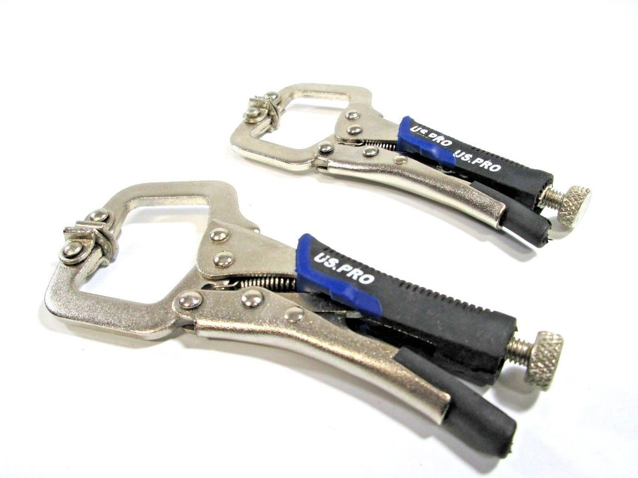  2pc 5" Mini Locking C-Clamp Plier Set Mole Grips Welding US PRO