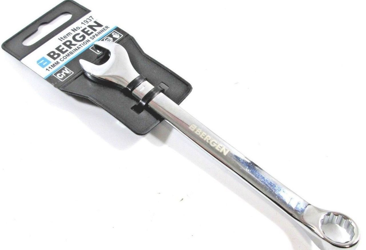 Bergen Single Combination Spanner Spanners Wrench Open End Ring CRV 10mm - 27mm