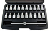 US PRO 21pc 3/8" Dr Master Drain Sump Plug Key Socket Set Metric Imperial 3007