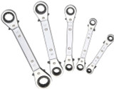 5 Piece HI-Deluxe Double Offset Metric Ratchet Ring Spanner Set 6mm-22mm SP031