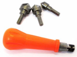 3pc Countersink Set with Handle 12mm, 16mm, 19mm, 1/4" Shank Woodwork CT2458