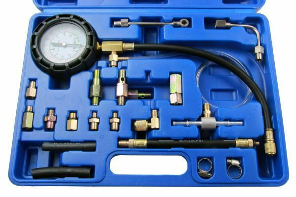 US PRO 20pc Petrol and Diesel Fuel Pump Pressure Tester Meter Kit Set 0-145 PSI 5385 