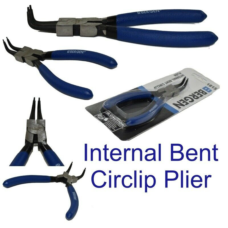 6/" 150mm Internal Bent Circlip Pliers Snap Ring Pliers Rubber Handles Bergen