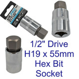 US PRO 1/2" Inch Drive Hex Allen Bit Socket 22mm H22 x 70mm 3398 