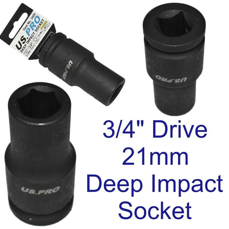 24mm 3376 US PRO 10pc 1//2 Drive Deep Metric 6 Sided Impact Sockets 10mm