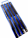 US PRO 6pc Socket Rail Set 2x1/4'' 2x3/8" 2x1/2'' Organiser Storage Holder 3433