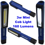 3W Mini COB Led Torch Flashlight 160 Lumens Pocket Swivel Clip Magnetic Pen