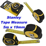 Tape Measure Measuring Rule Black Yellow 5m x 19mm Stanley Tylon 0 30 697