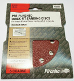Pre Punched Sanding Discs 60 Grit 115mm Quick Fit Piranha X32002