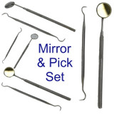 Mirror And Pick Double Ended Hobby Set 2pc 2 Piece Set Craft Tool HB227