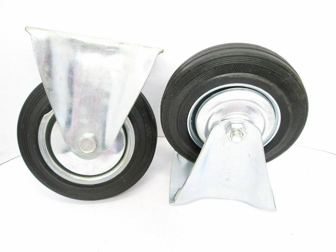 Rubber Castor Caster Wheels Fixed Swivel Brake 6 Inch 150mm RM014 RM015 RM021 