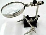 Helping Hands Magnifying Glass Magnifier Clamp Third Hand Soldering Iron HB238