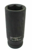 24mm Deep Impact Socket 1/2 Inch Drive 6 Point Single Hex Design 3516