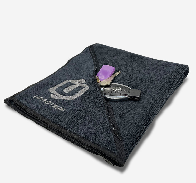 UPROTEIN Gym Towel - Microfibre with Zip Pocket