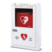 Philips Premium Semi-Recessed AED Wall Cabinet with alarm